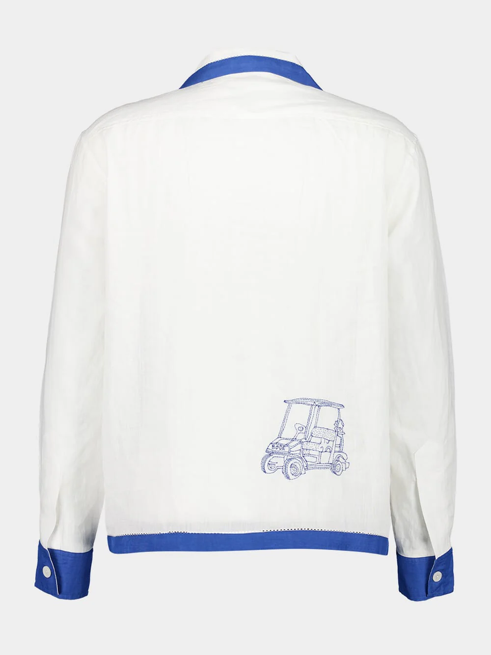 White and Blue Club Champion Long Sleeve Shirt - Image 3