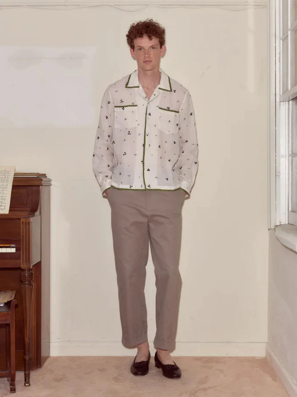 White Blackberry Patch Long Sleeve Shirt - Image 2