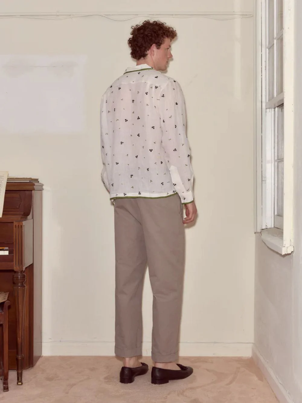 White Blackberry Patch Long Sleeve Shirt - Image 4