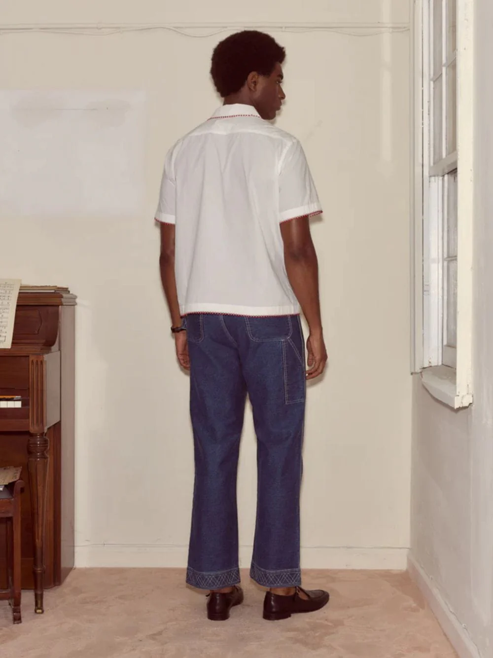 White Redbud Short Sleeve Shirt - Image 3