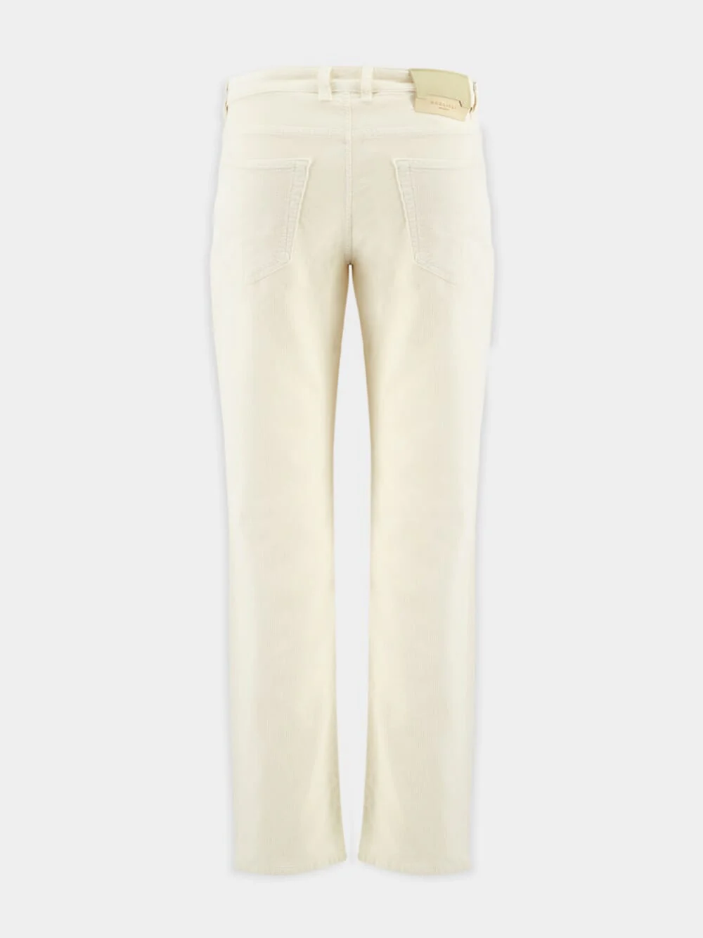Beige Regular Fit Corduroy Trousers - Image 2