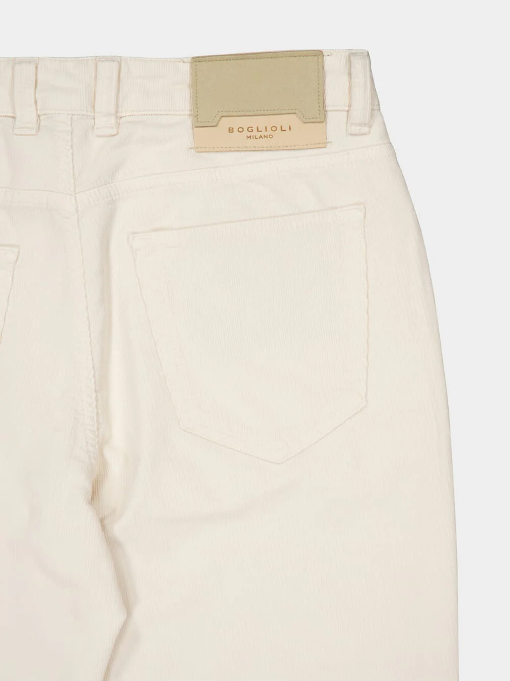 Beige Regular Fit Corduroy Trousers - Image 4