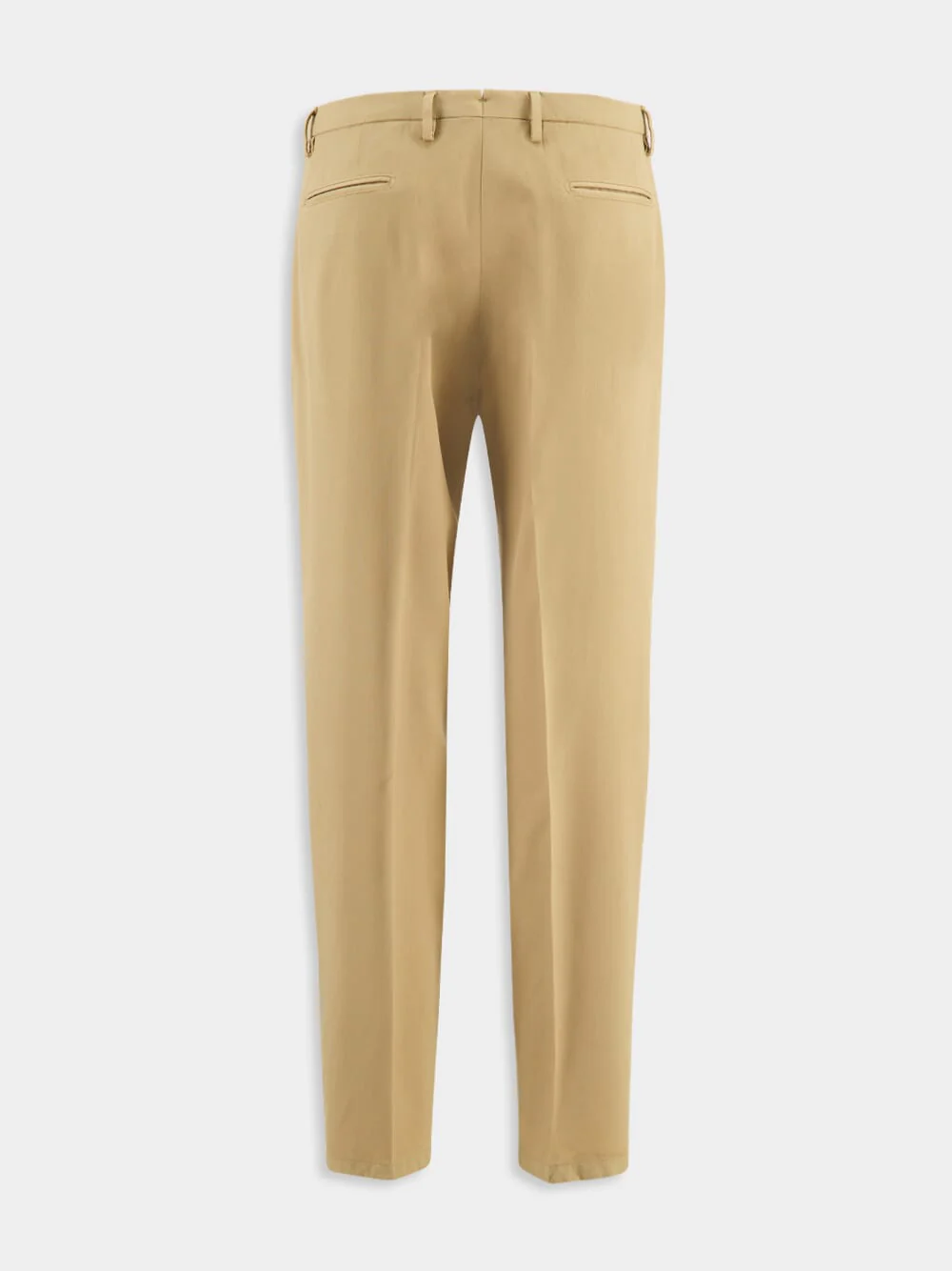 Beige Virgin Wool 2-Pleat Trousers - Image 2