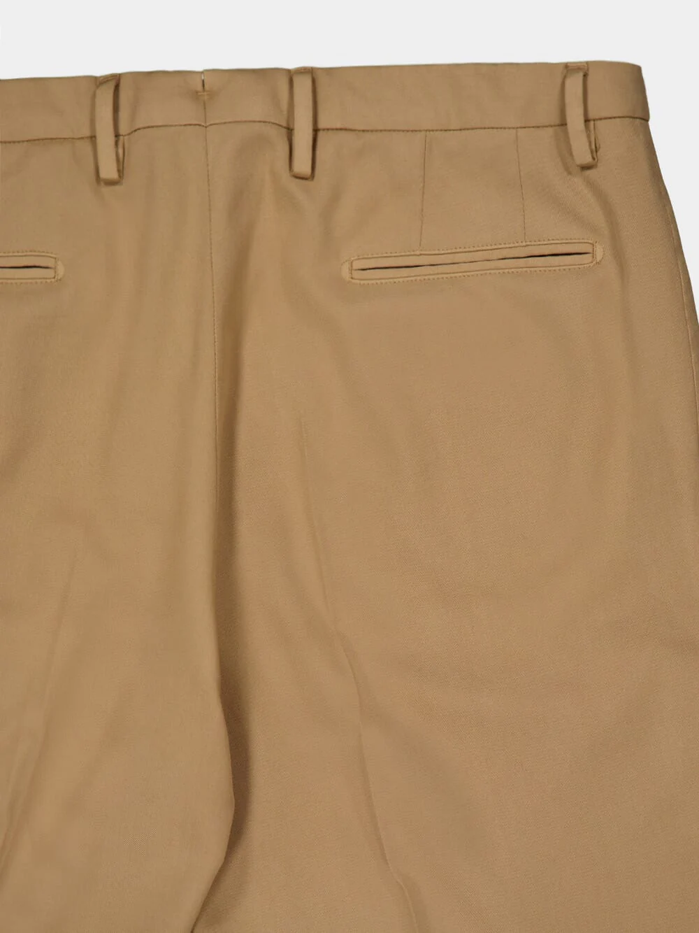 Beige Virgin Wool 2-Pleat Trousers - Image 3