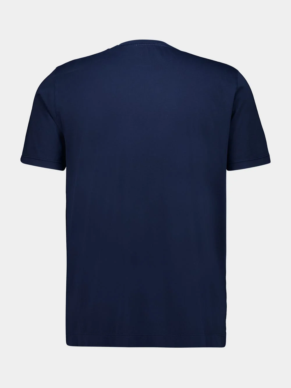Blue Cotton Crew Neck T-Shirt - Image 2