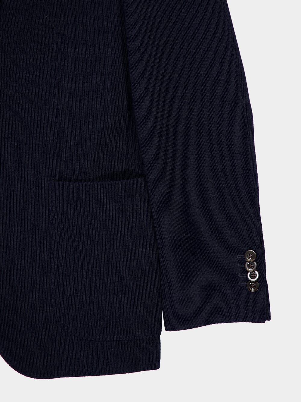 Blue Virgin Wool-Cotton Blazer - Image 4