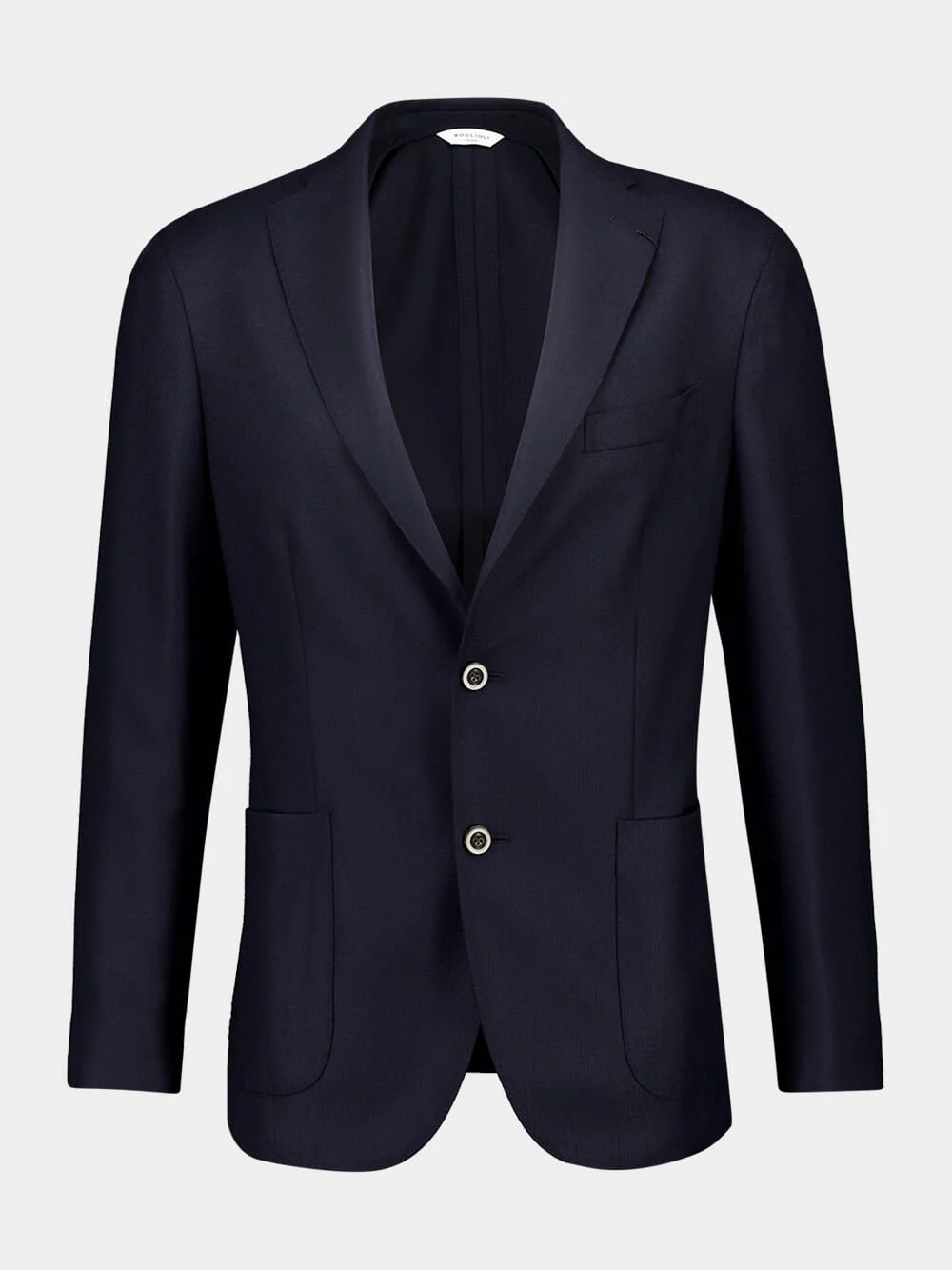 Blue Virgin Wool Two-Button Blazer