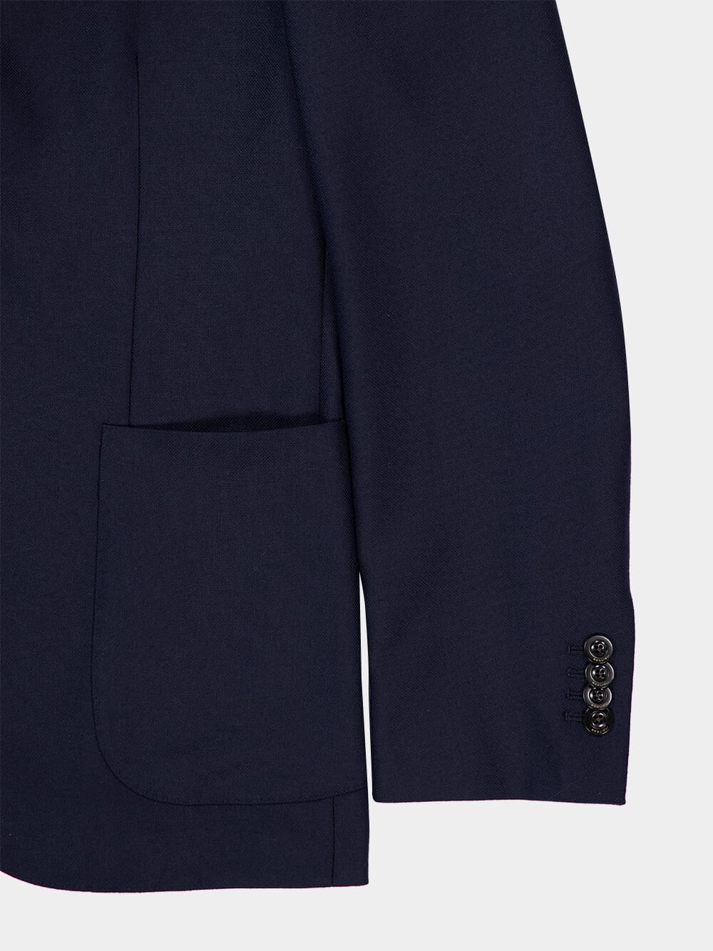 Blue Virgin Wool Two-Button Blazer - Image 4