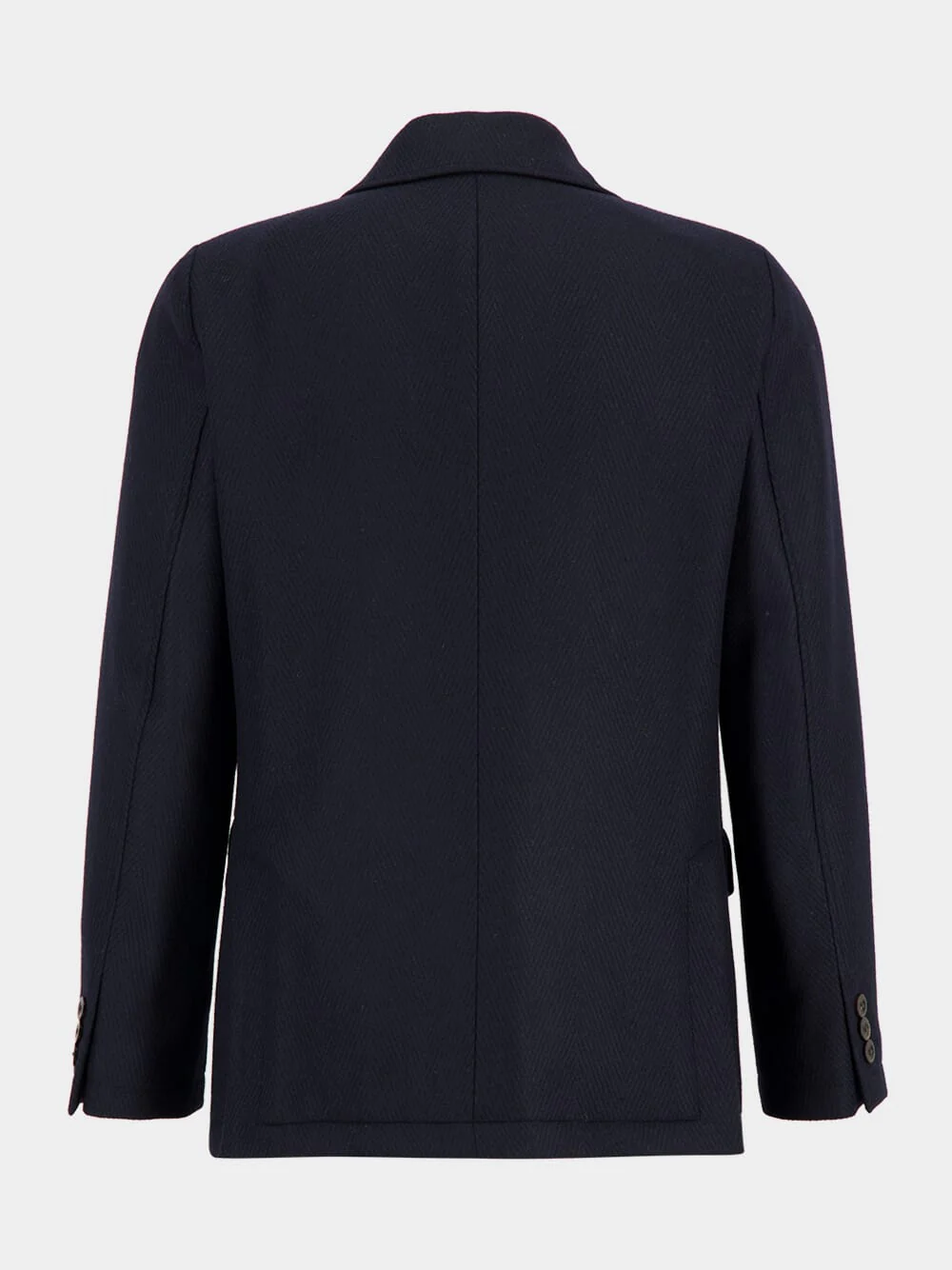 Blue Wool-Cashmere Buttoned Jacket - Image 2