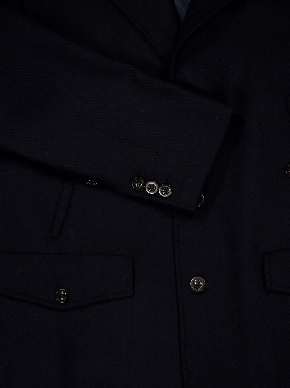 Blue Wool-Cashmere Buttoned Jacket - Image 4