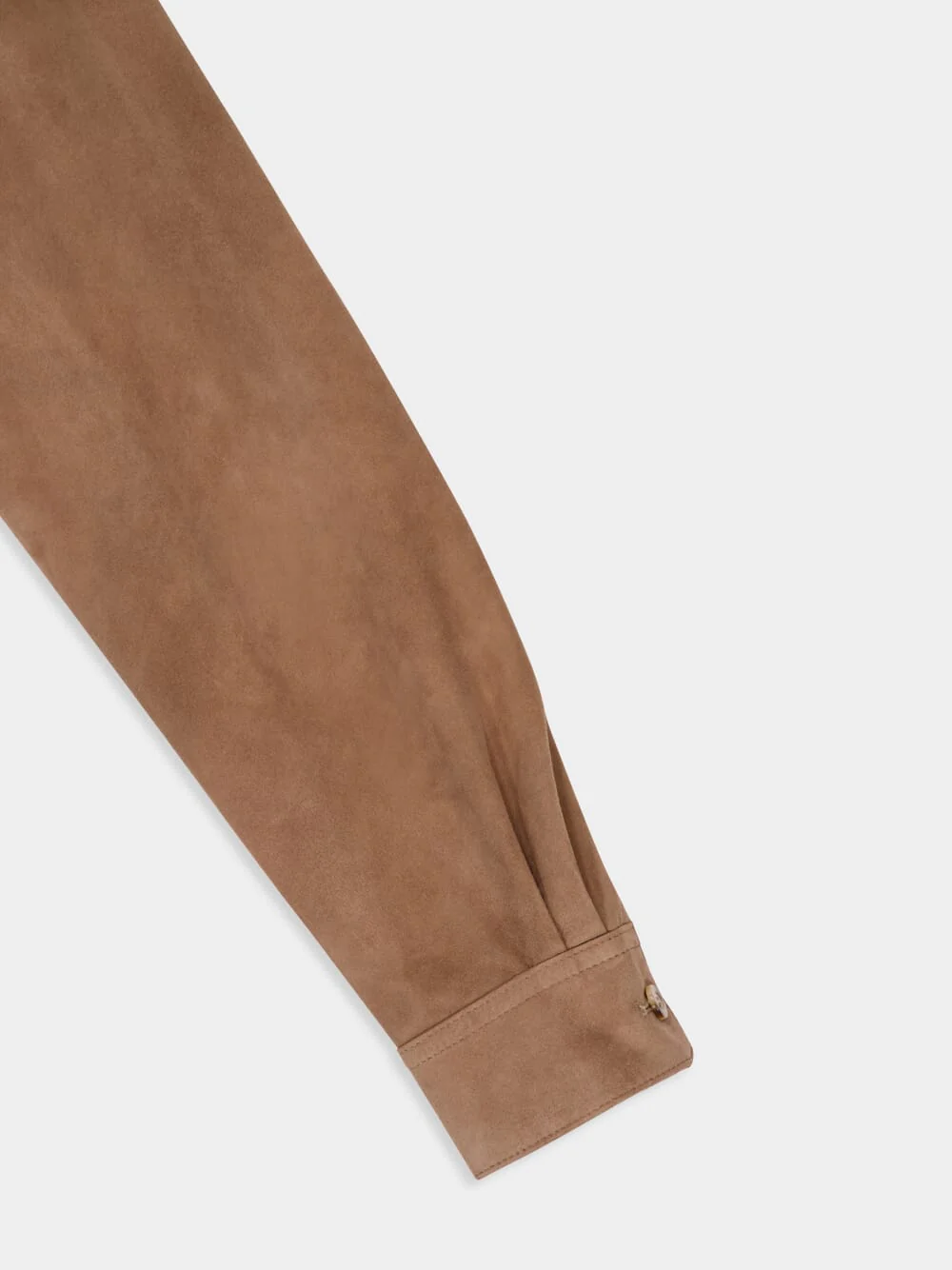Brown Leather Button-Up Overshirt Jacket - Image 4