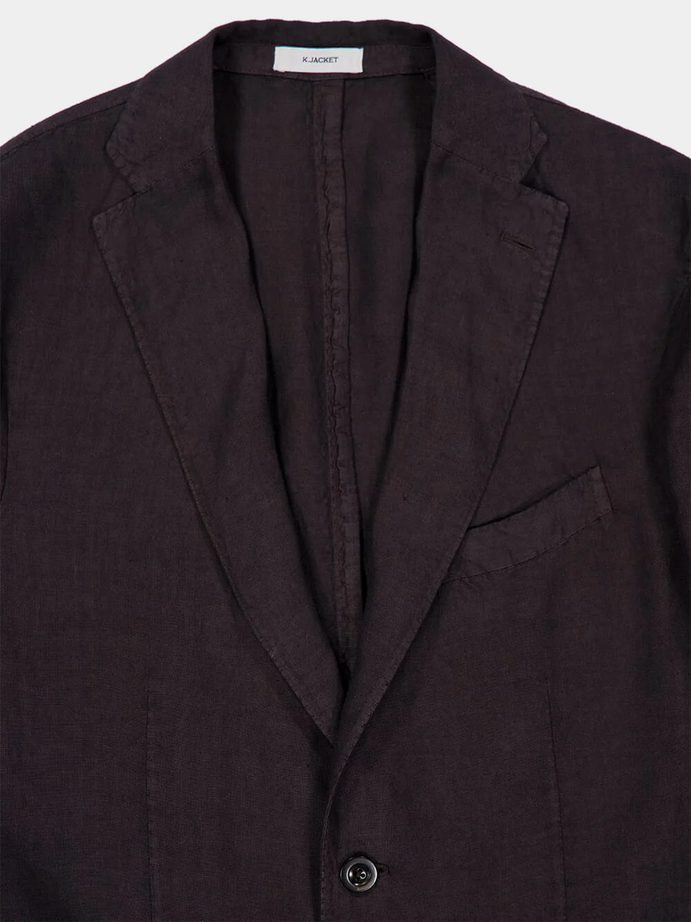 Brown Linen Two-Button Blazer - Image 3