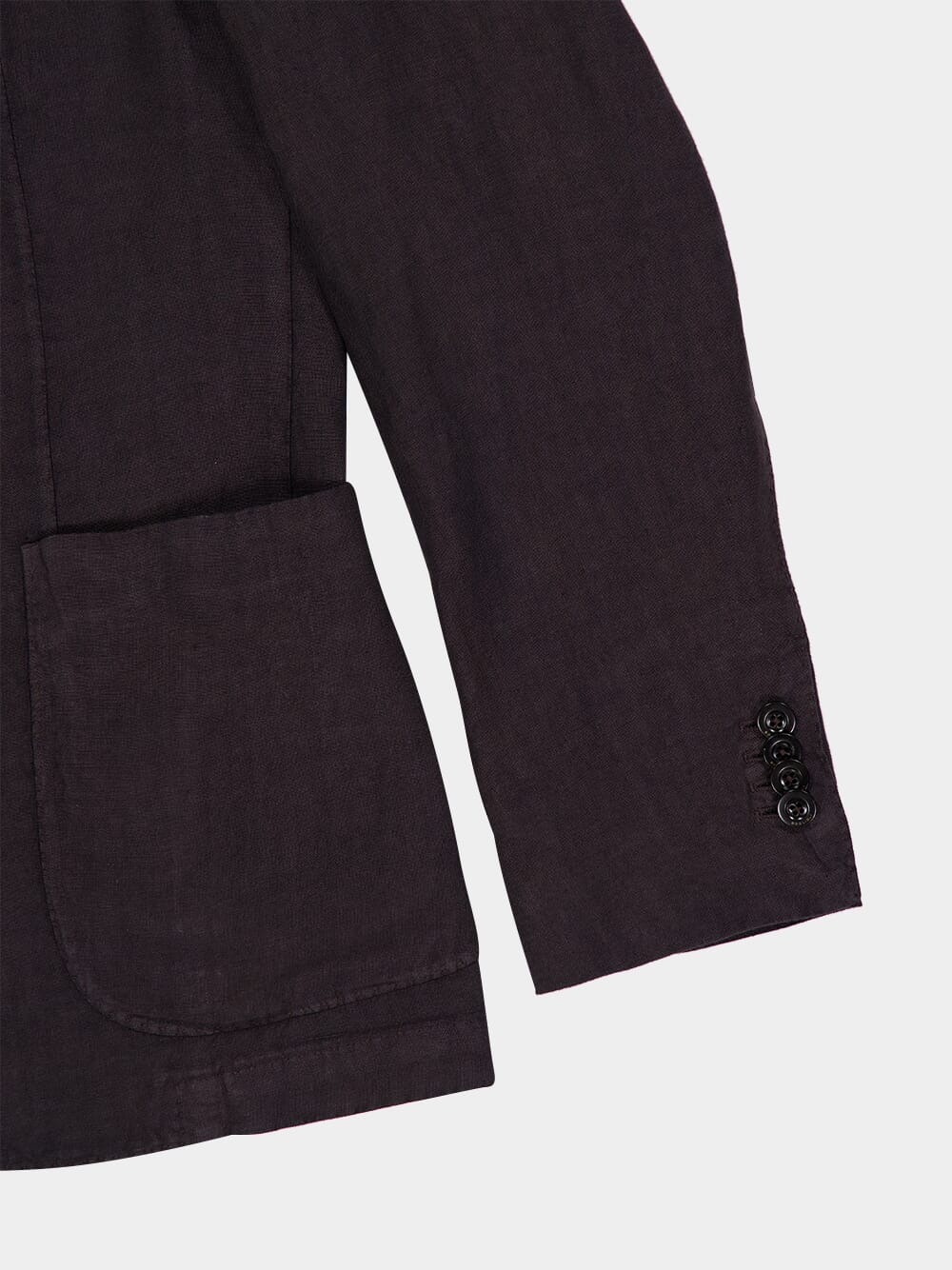 Brown Linen Two-Button Blazer - Image 4