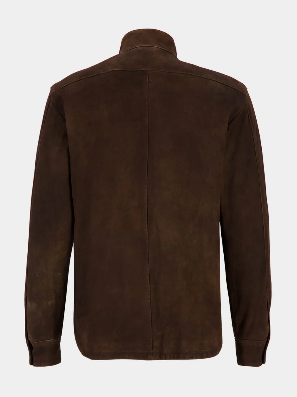 Brown Suede Bomber Jacket - Image 2