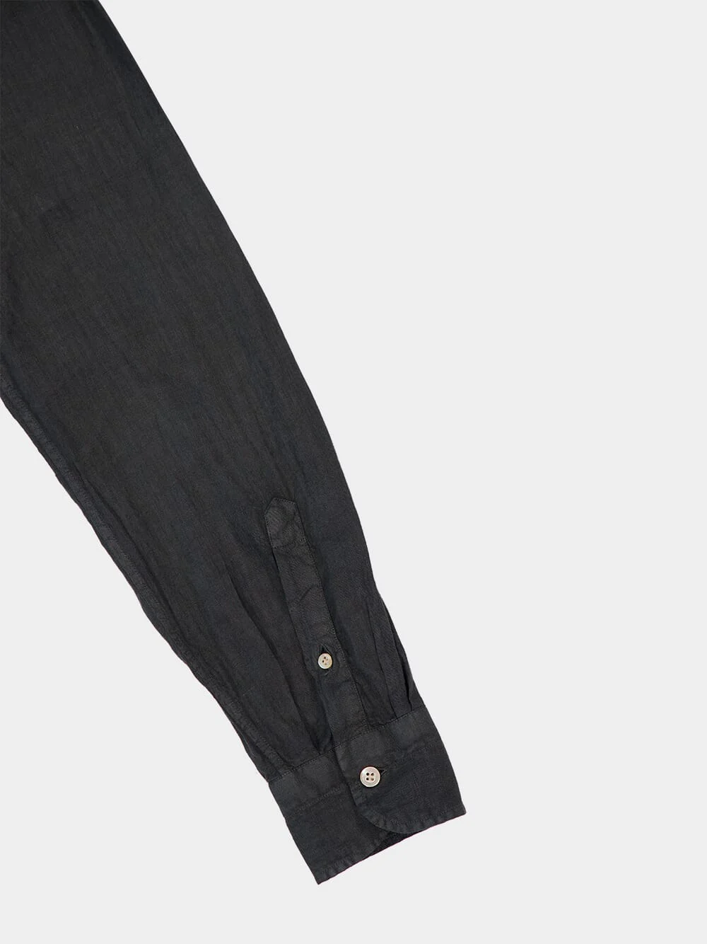 Charcoal Green Regular-Fit Linen Shirt - Image 4
