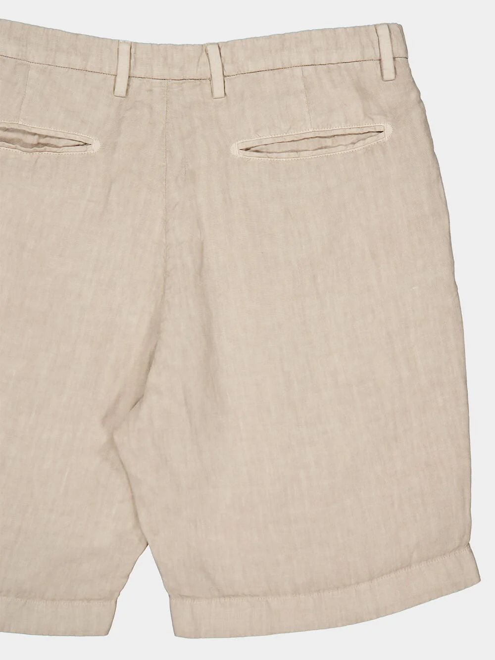 Beige Linen Tailored Shorts - Image 4
