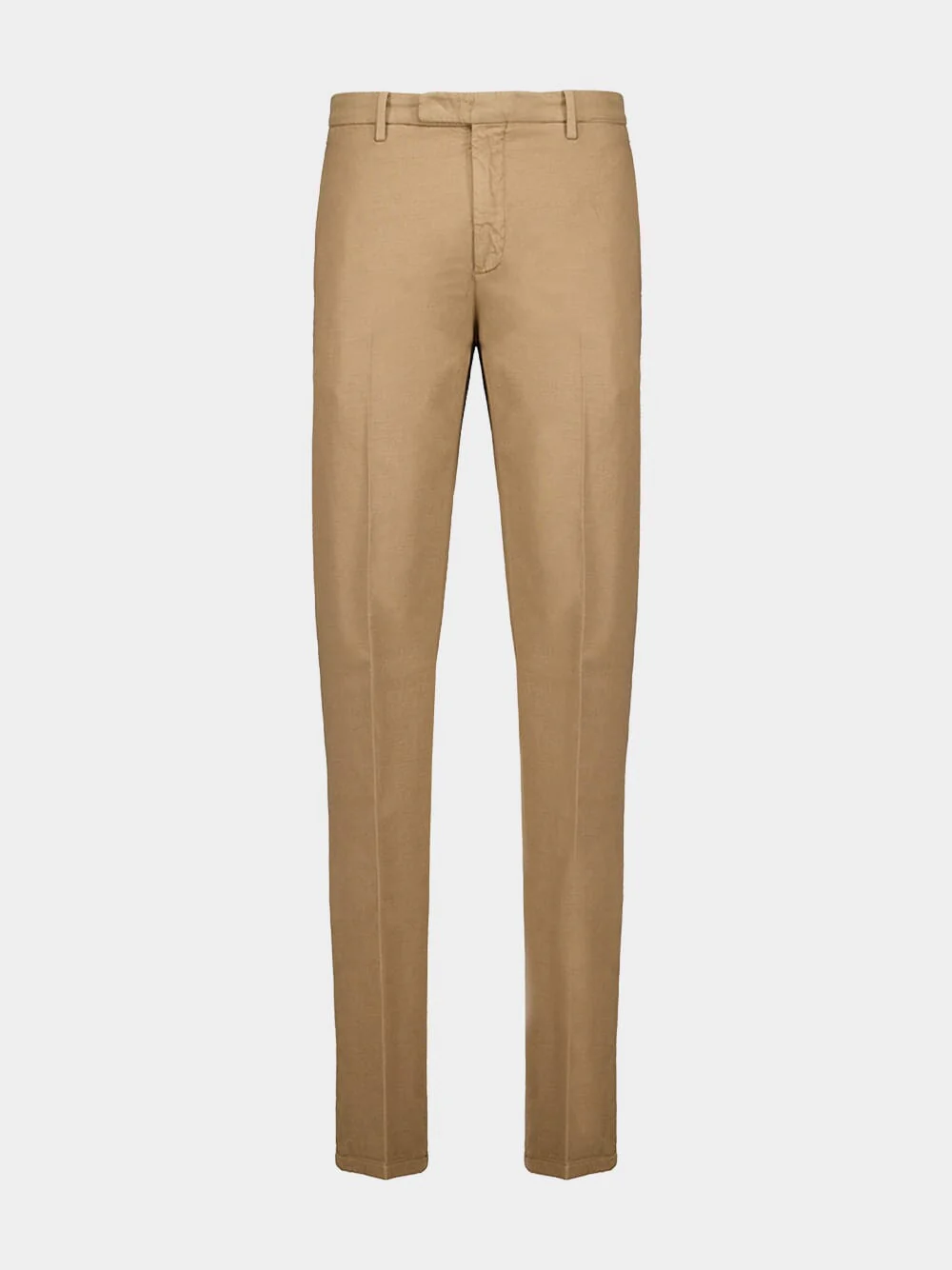 Beige Pressed-Crease Trousers