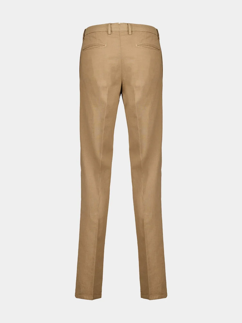Beige Pressed-Crease Trousers - Image 2