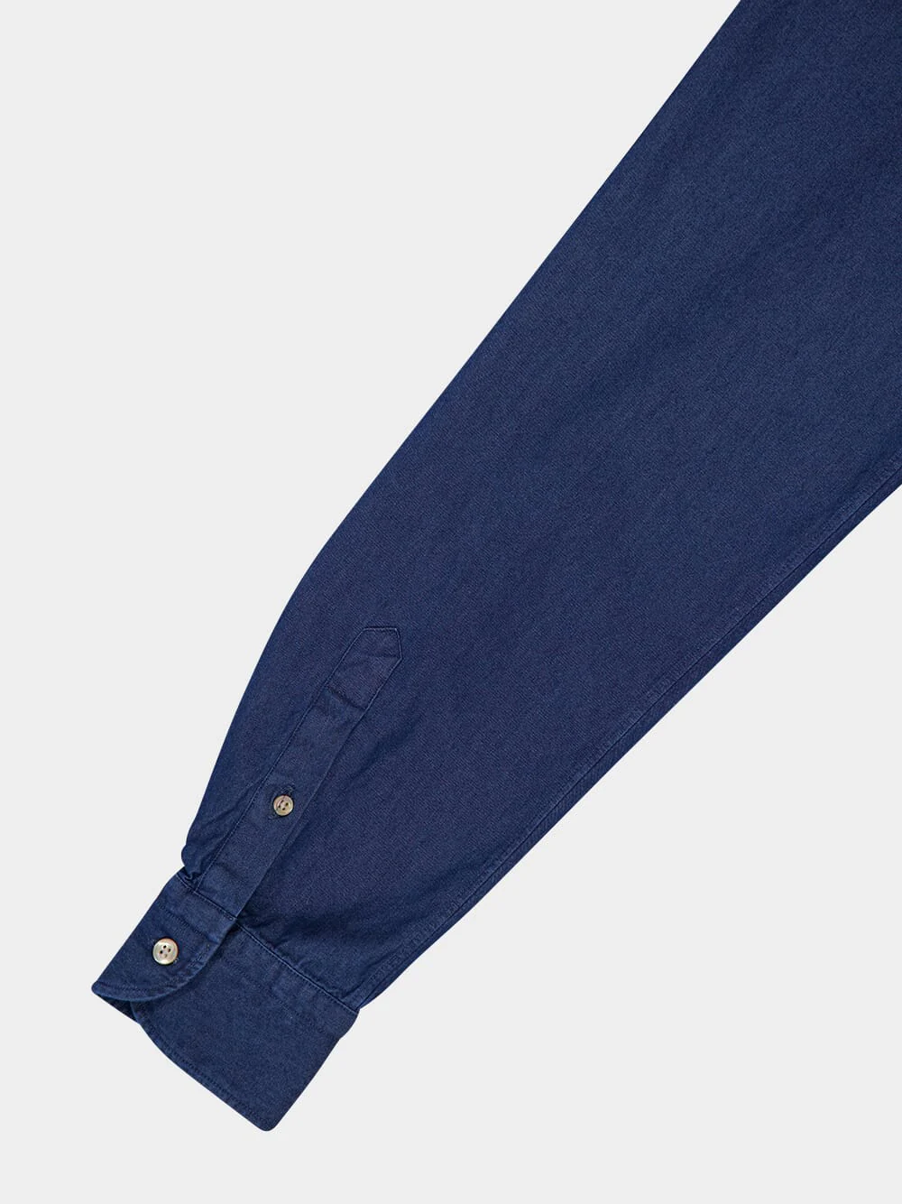 Blue Cotton Button-Up Shirt - Image 4