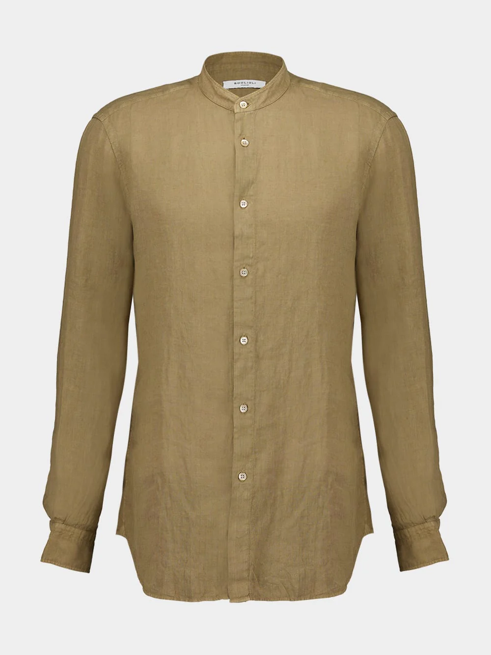 Brown Garment-dyed Linen Shirt