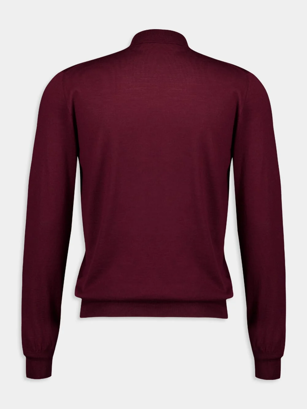 Burgundy Virgin Wool Turtleneck Sweater - Image 2