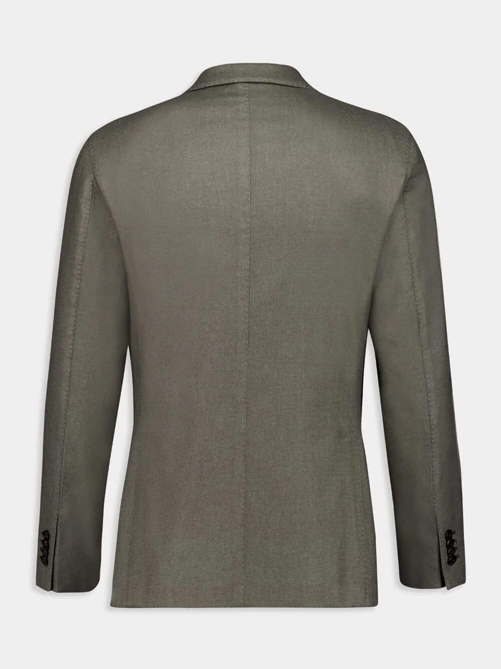 Grey Single-Breasted Cashmere Blazer - Image 2