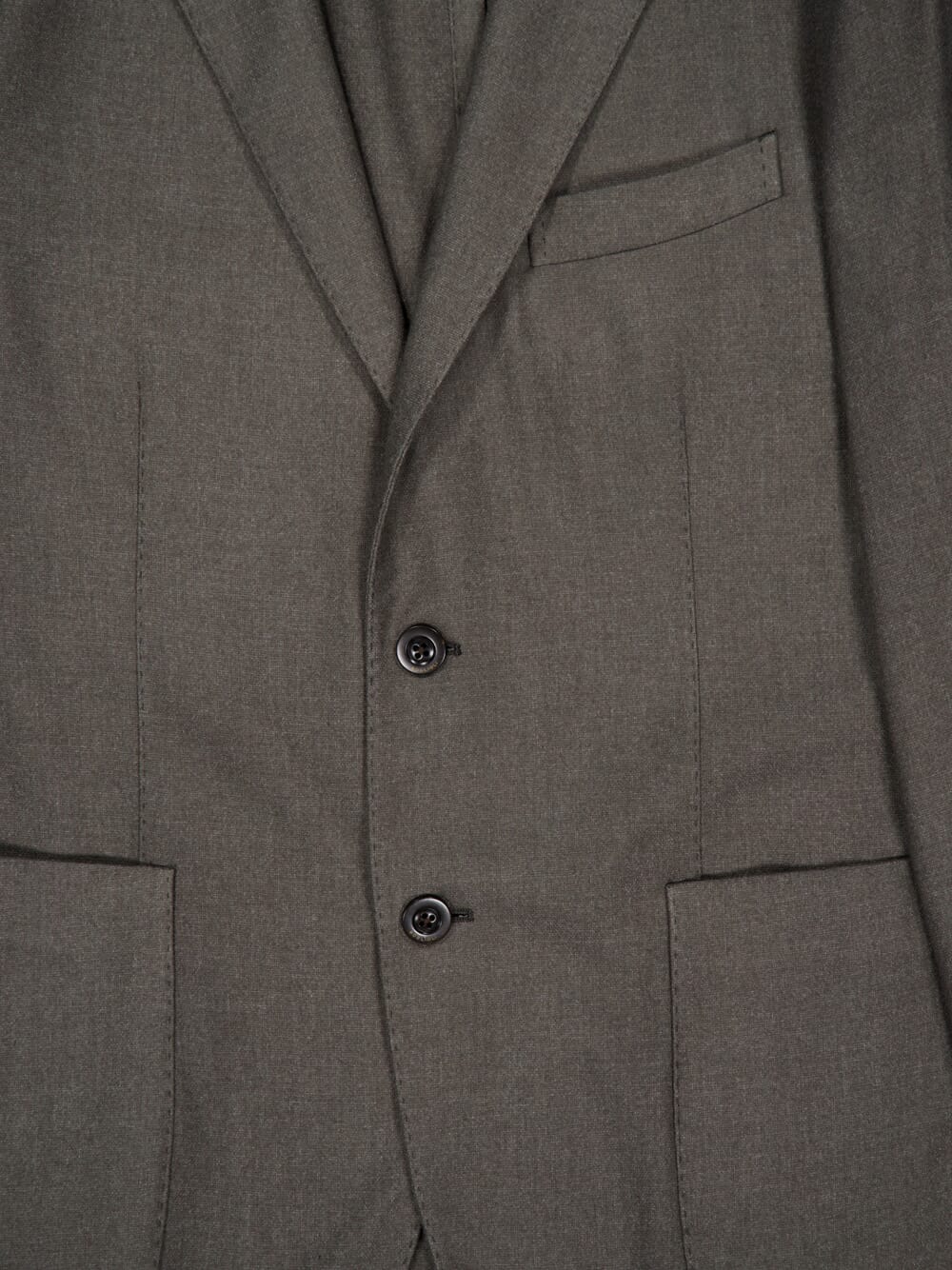 Grey Single-Breasted Cashmere Blazer - Image 3