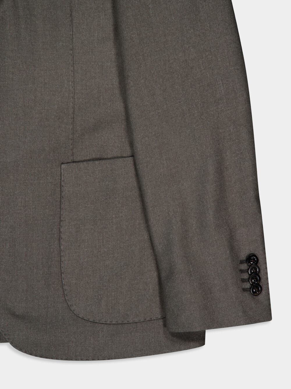 Grey Single-Breasted Cashmere Blazer - Image 4