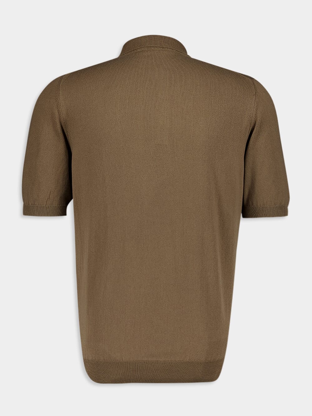 Cotton Brown Polo T-Shirt - Image 2