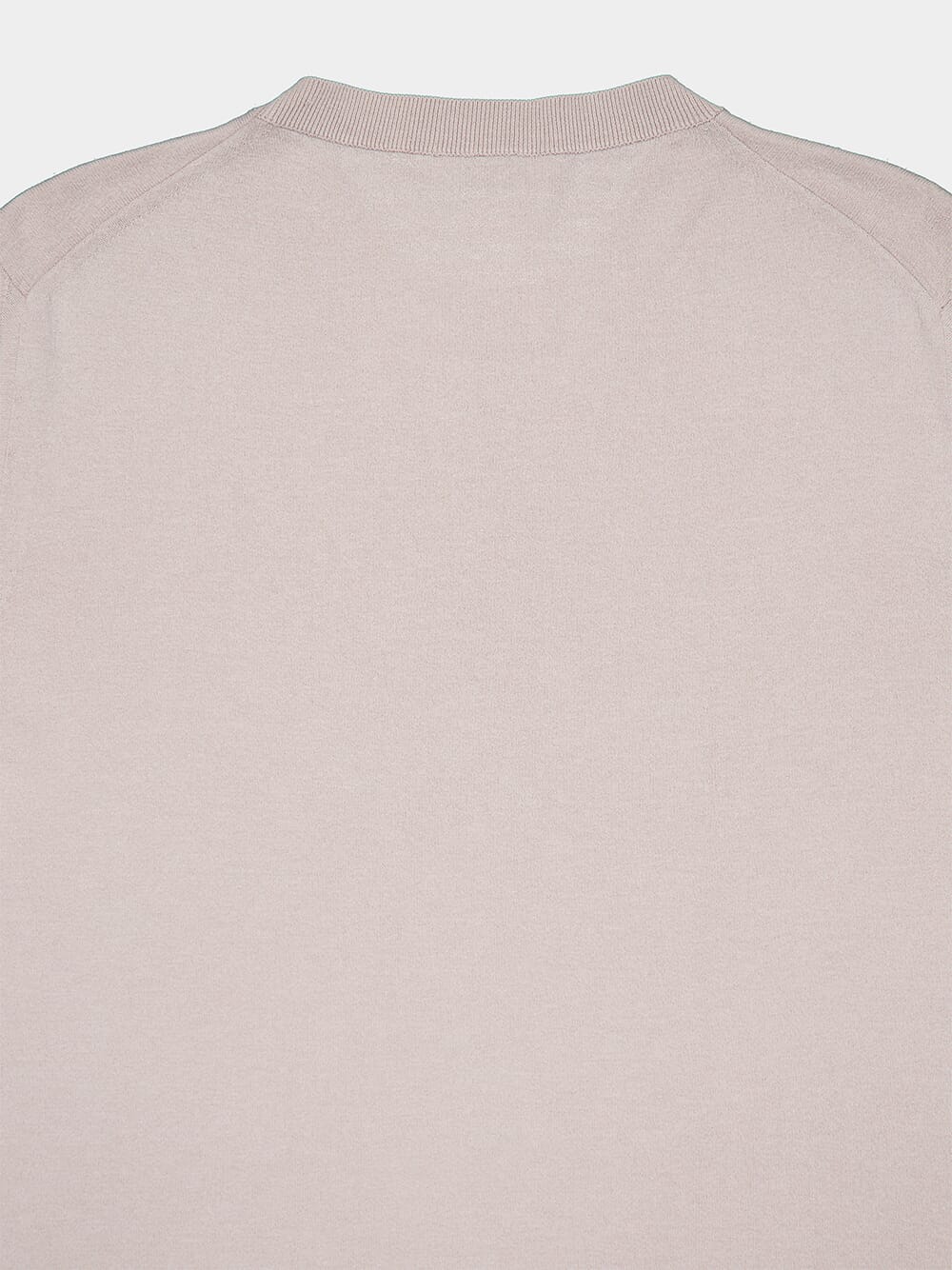 Cotton-Silk Blend Beige T-Shirt - Image 4