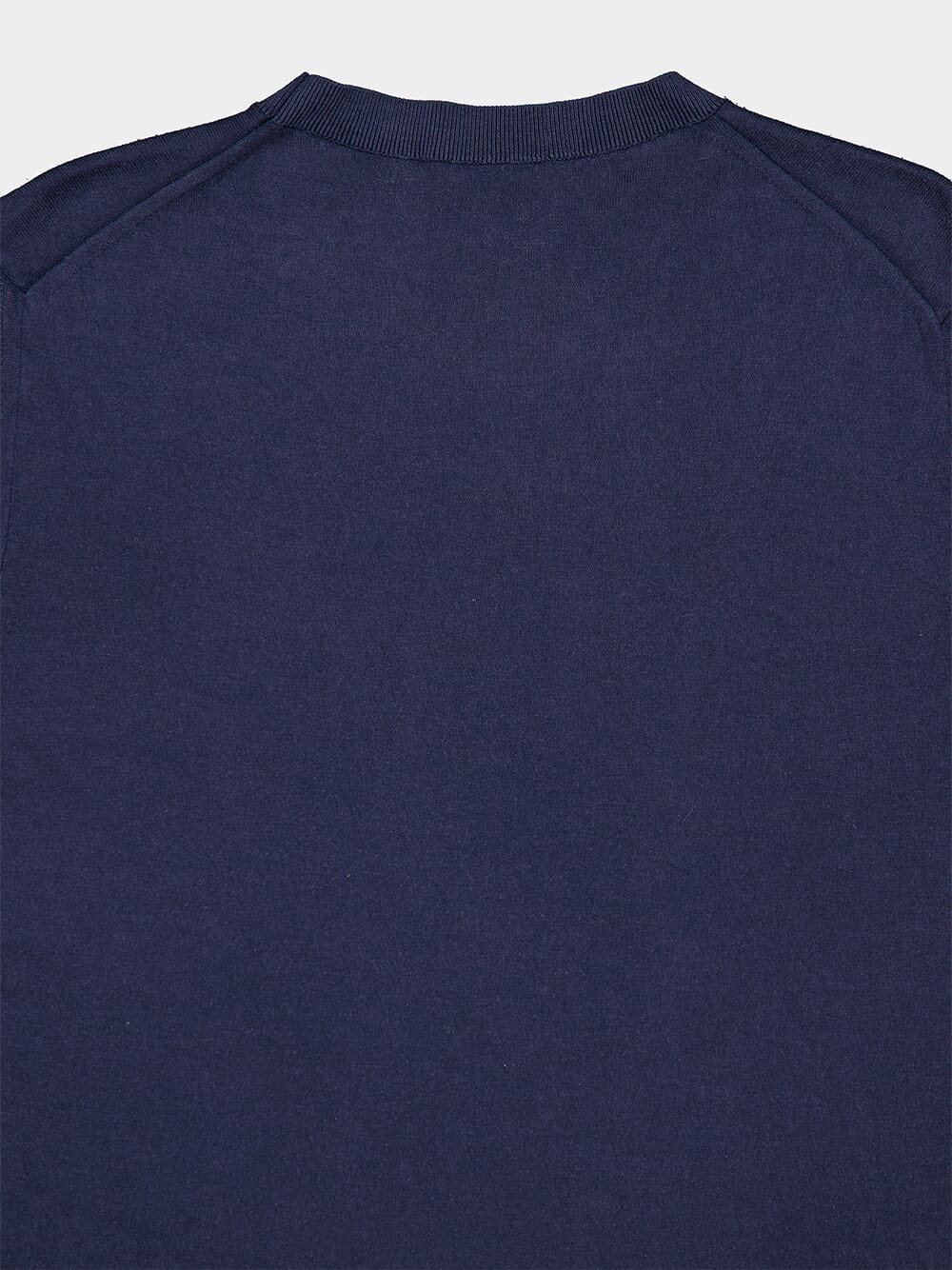 Cotton-Silk Blend Navy T-Shirt - Image 4