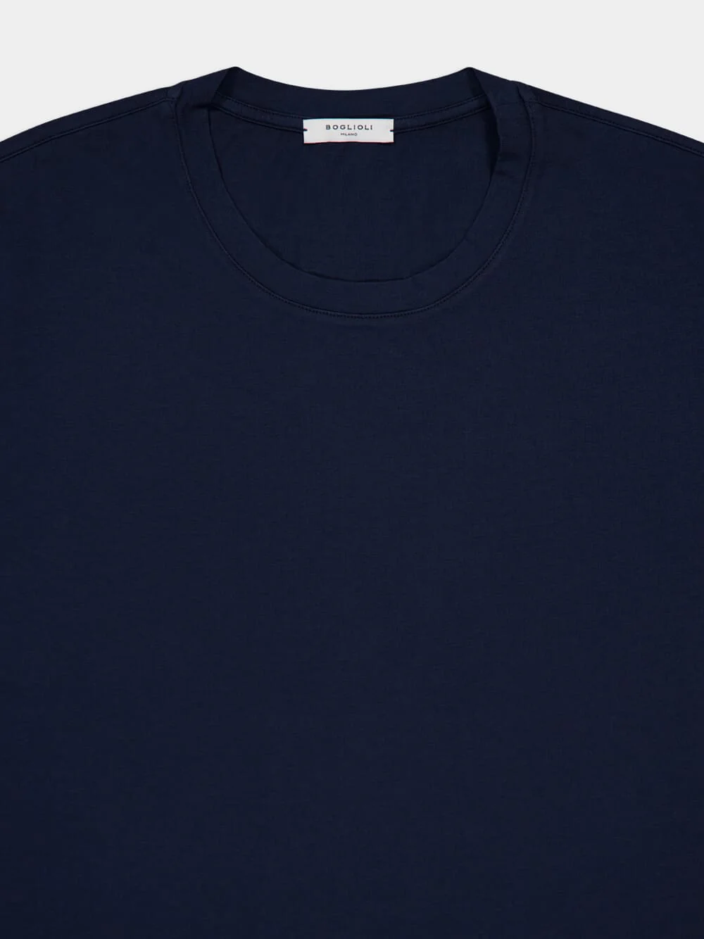 Dark Blue Cotton Crew Neck T-shirt - Image 3