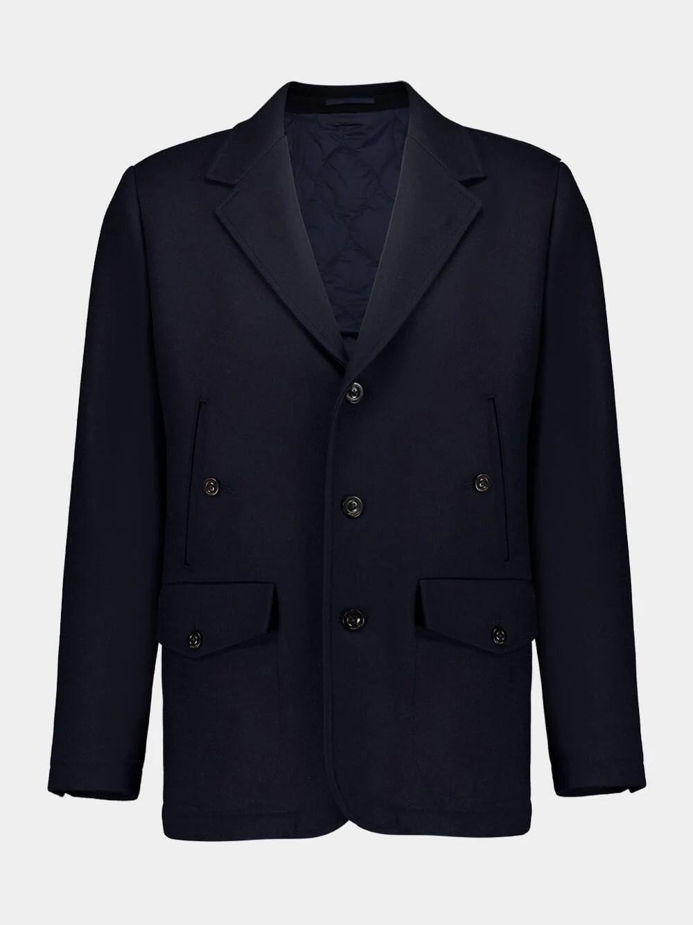 Dark Blue Virgin Wool Jacket