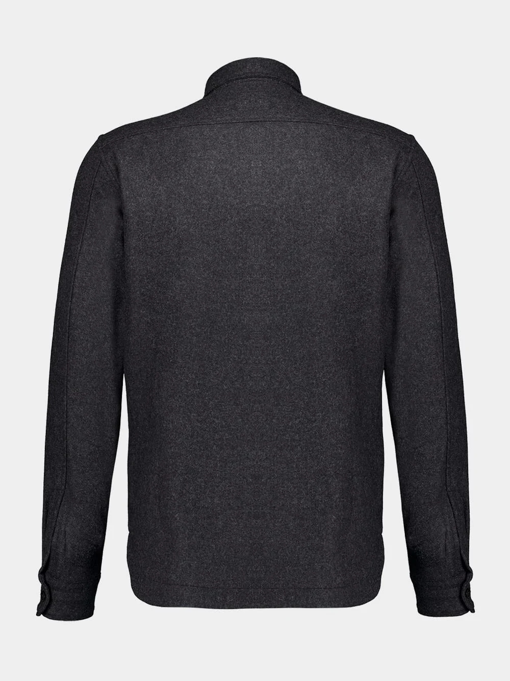 Dark Grey Wool Overshirt - Image 2