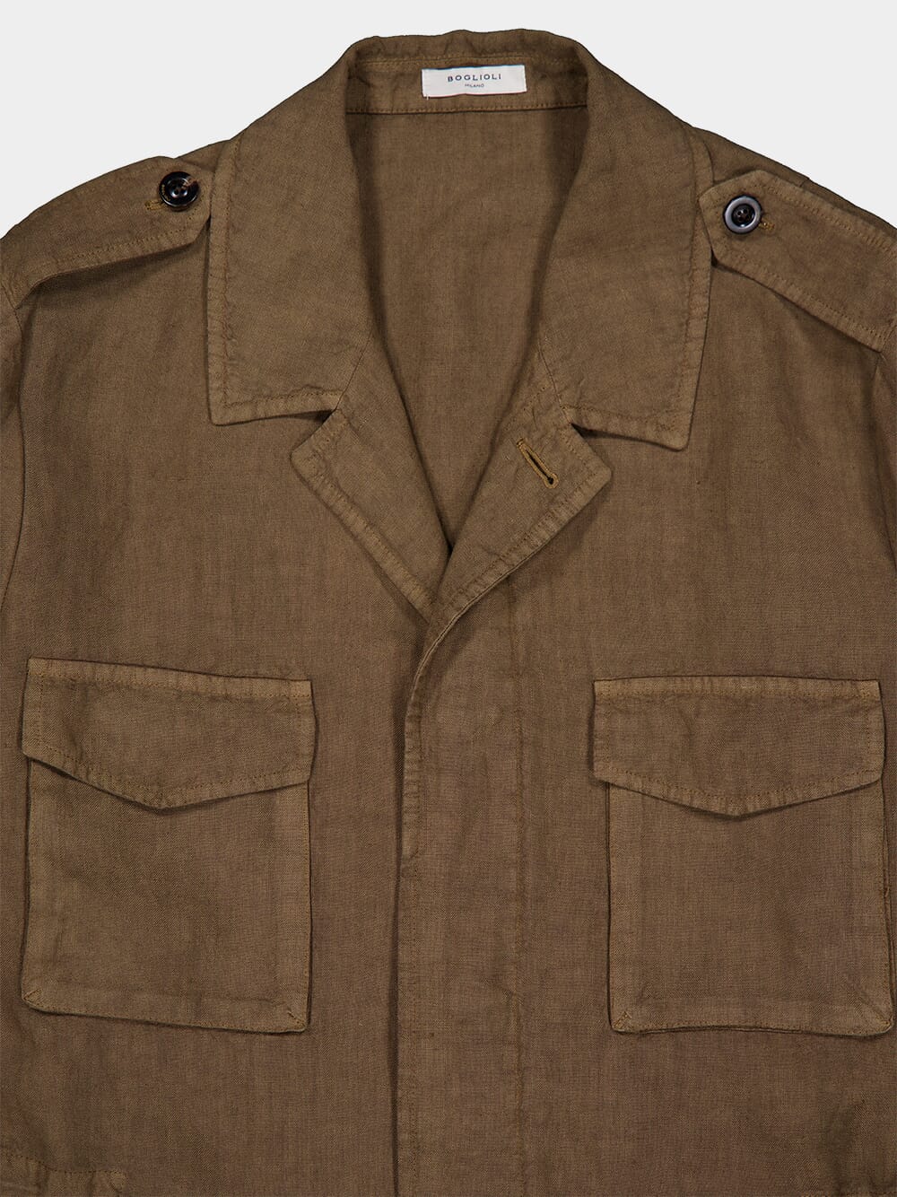 Garment-dyed Linen Field Jacket - Image 3