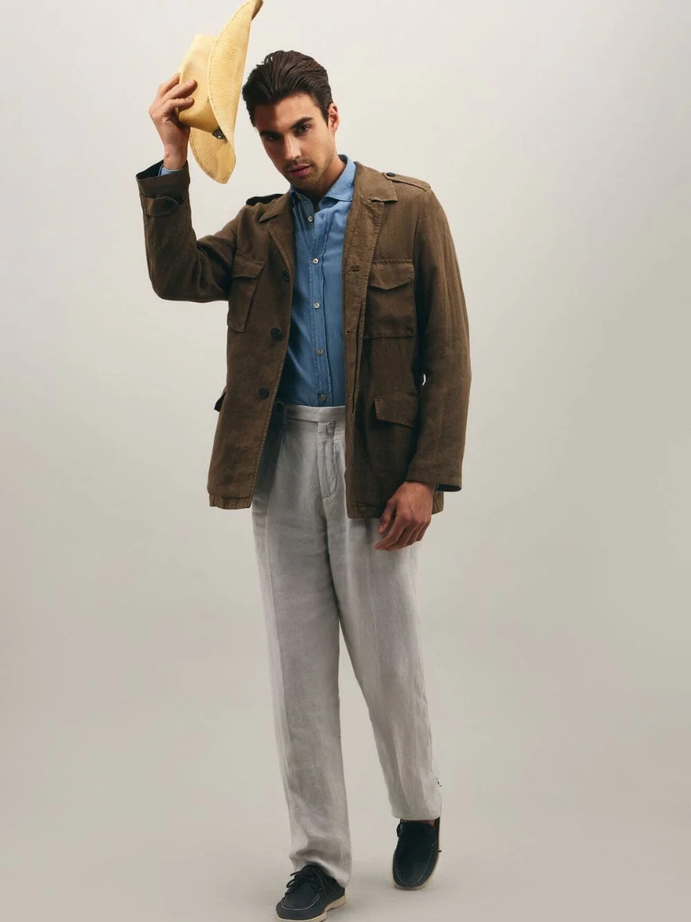 Garment-dyed Linen Field Jacket - Image 6
