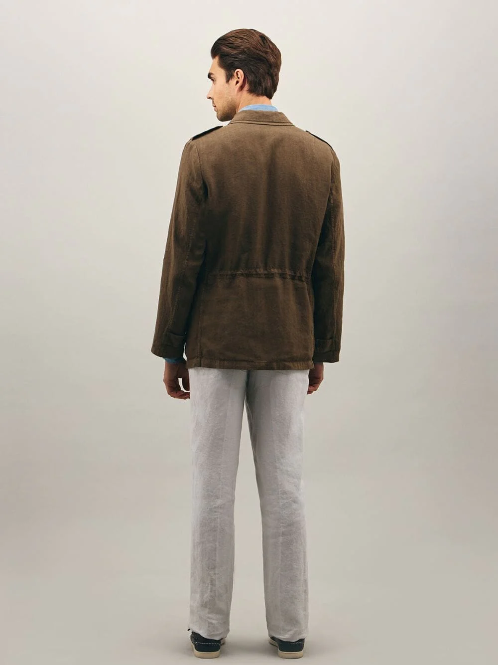 Garment-dyed Linen Field Jacket - Image 7