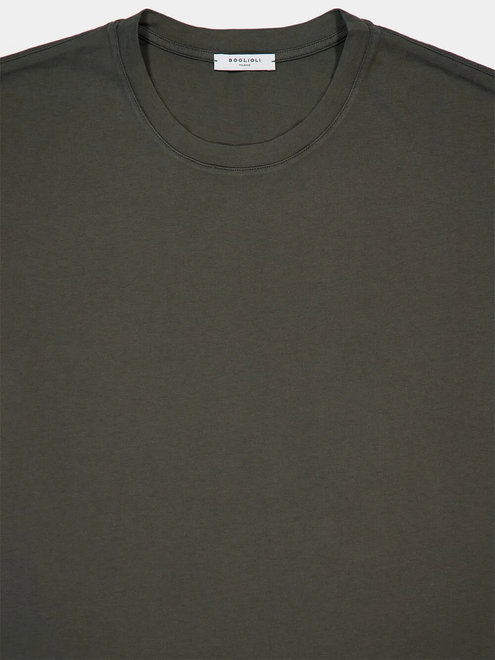 Green Cotton Crew Neck T-Shirt - Image 3