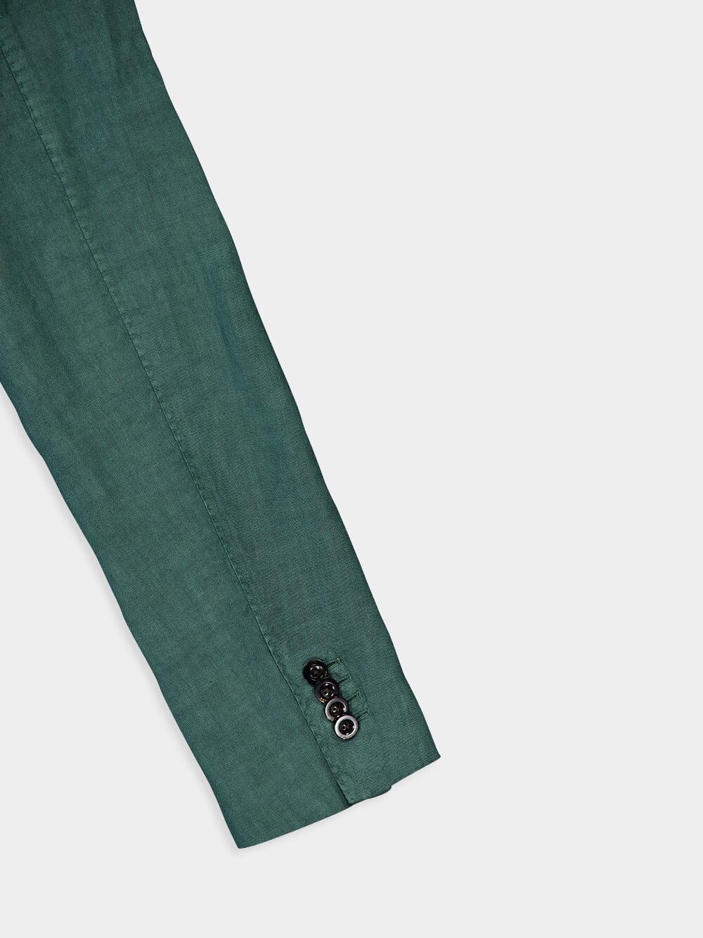 Green Linen Notch-Lapel Jacket - Image 5