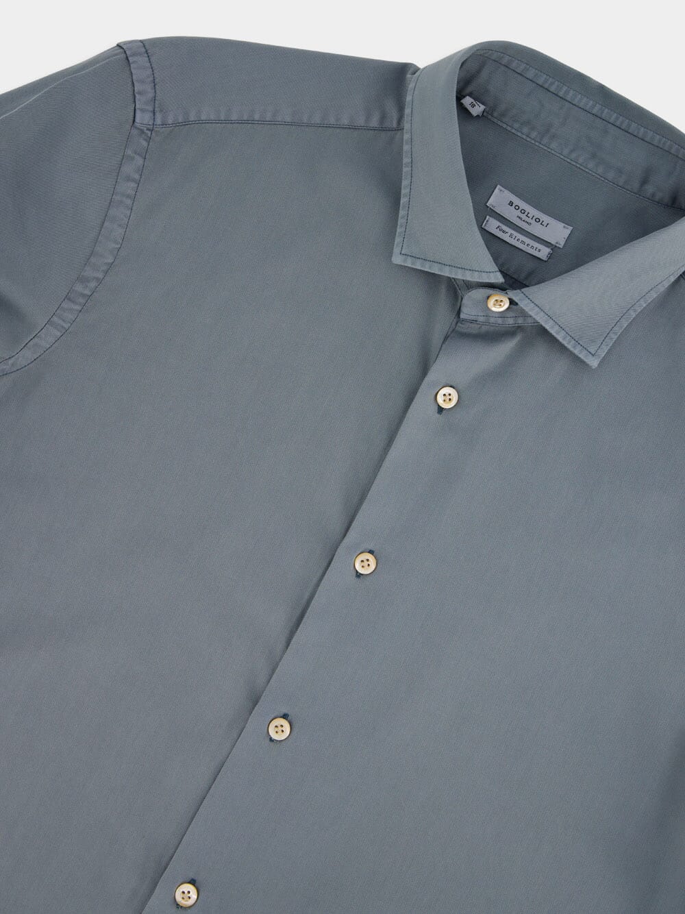 Light Blue Lyocell Button-Up Shirt - Image 3
