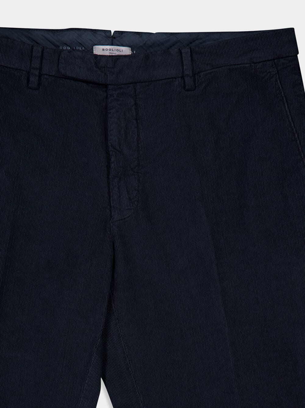 Navy Blue Classic Fit Trousers - Image 3