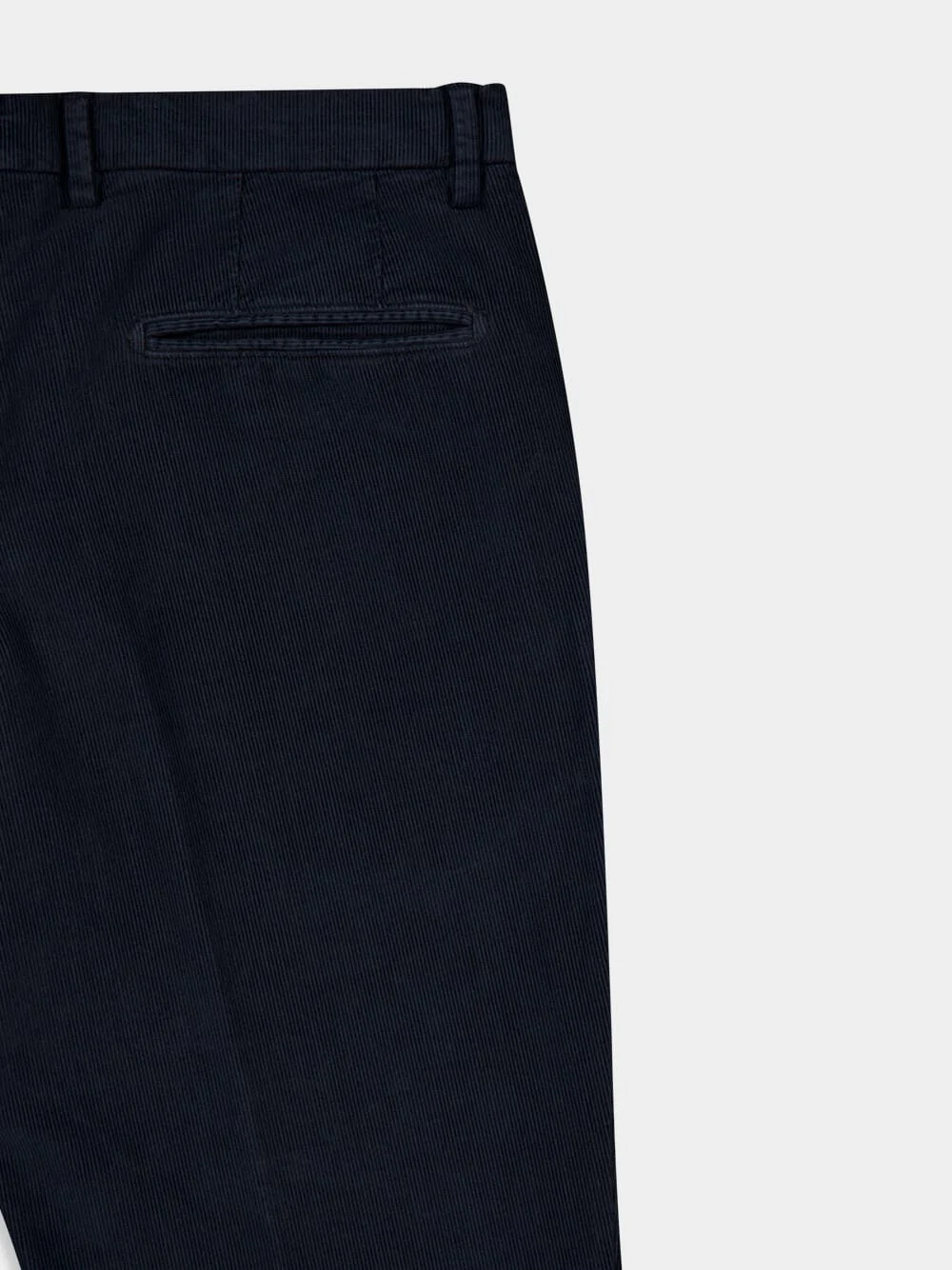 Navy Blue Classic Fit Trousers - Image 4