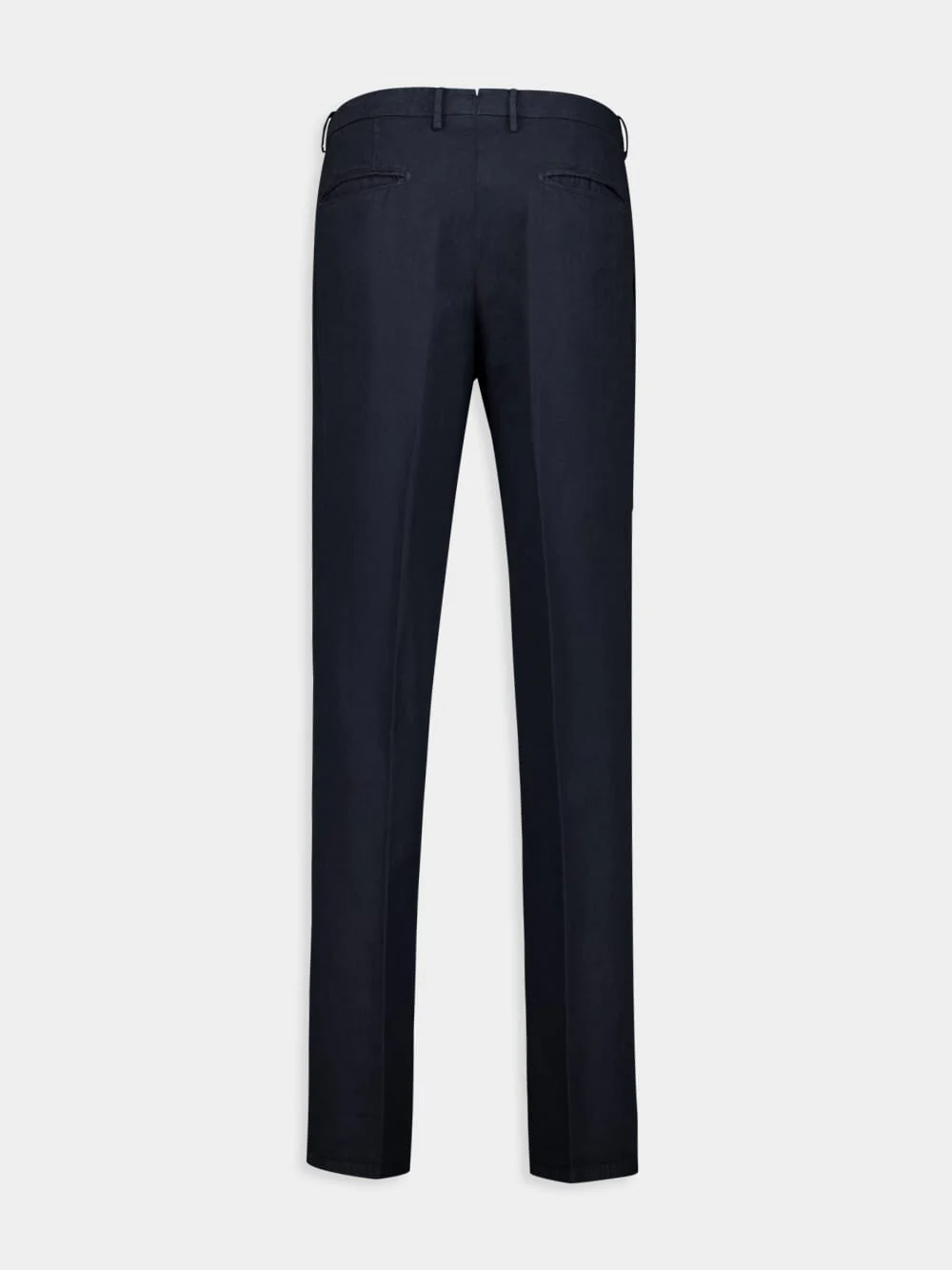 Navy Blue Cotton-Linen Full Suit - Image 4