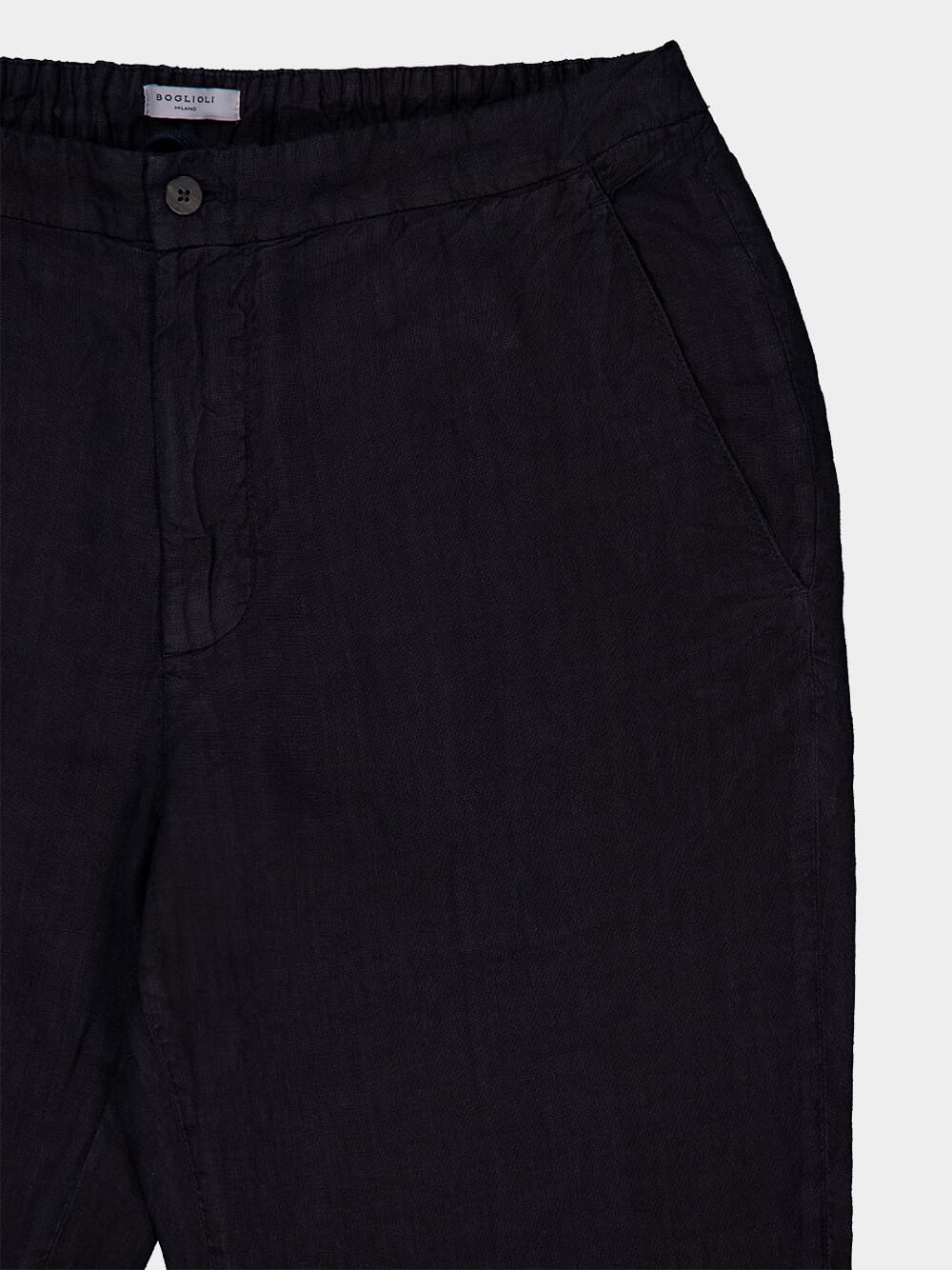 Navy Blue Linen Trousers - Image 3