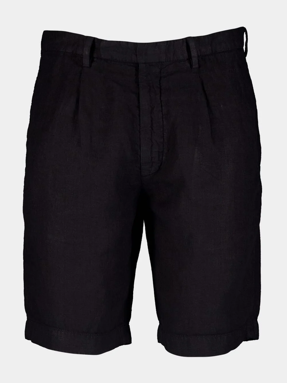 Navy Linen Tailored Shorts