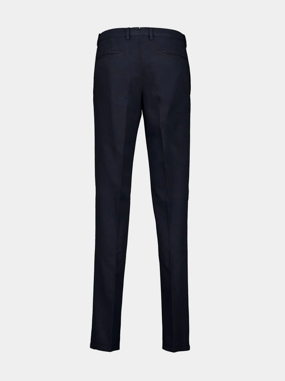 Navy Pressed-Crease Trousers - Image 2