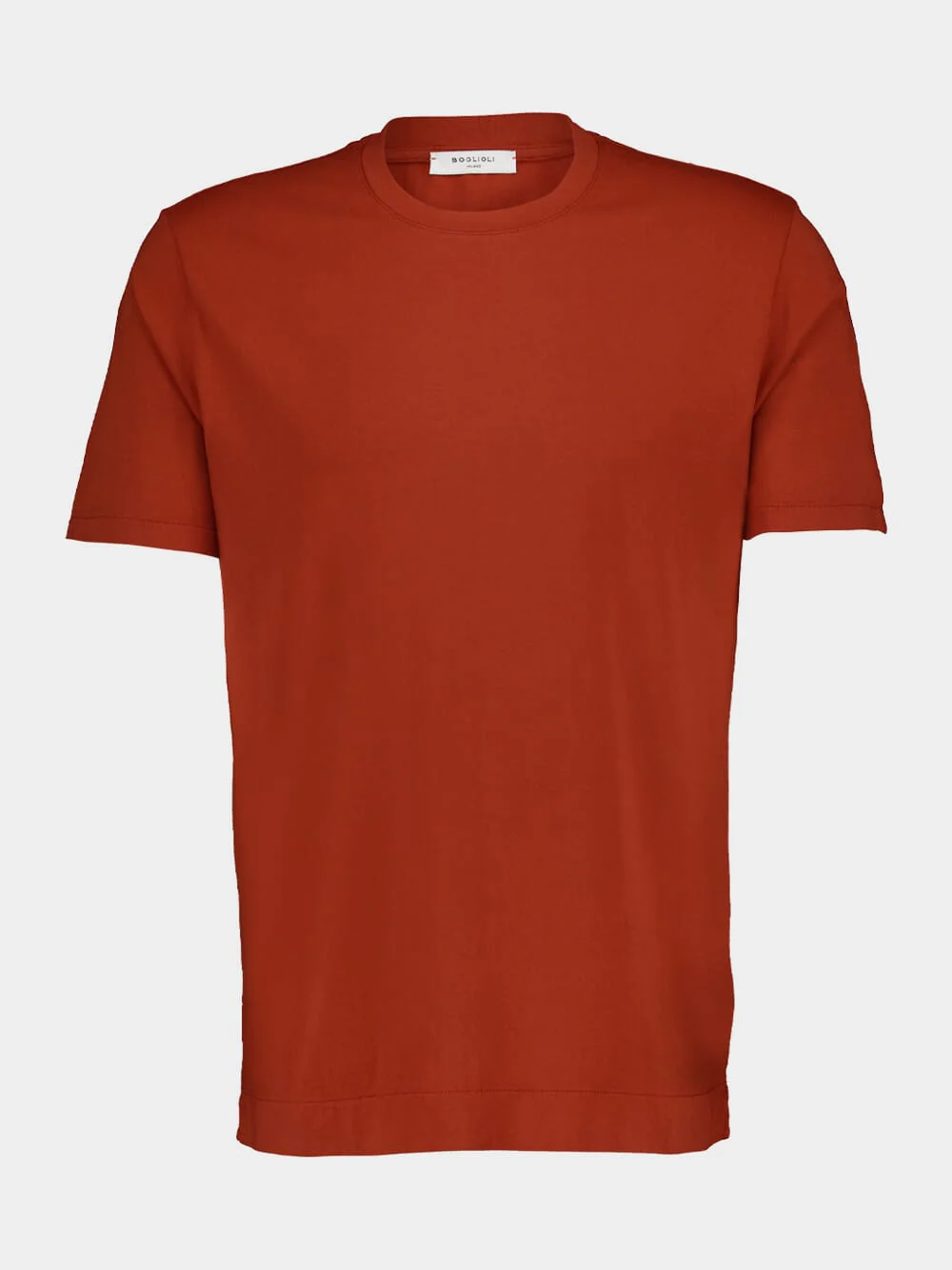 Rust Cotton Crew Neck T-Shirt