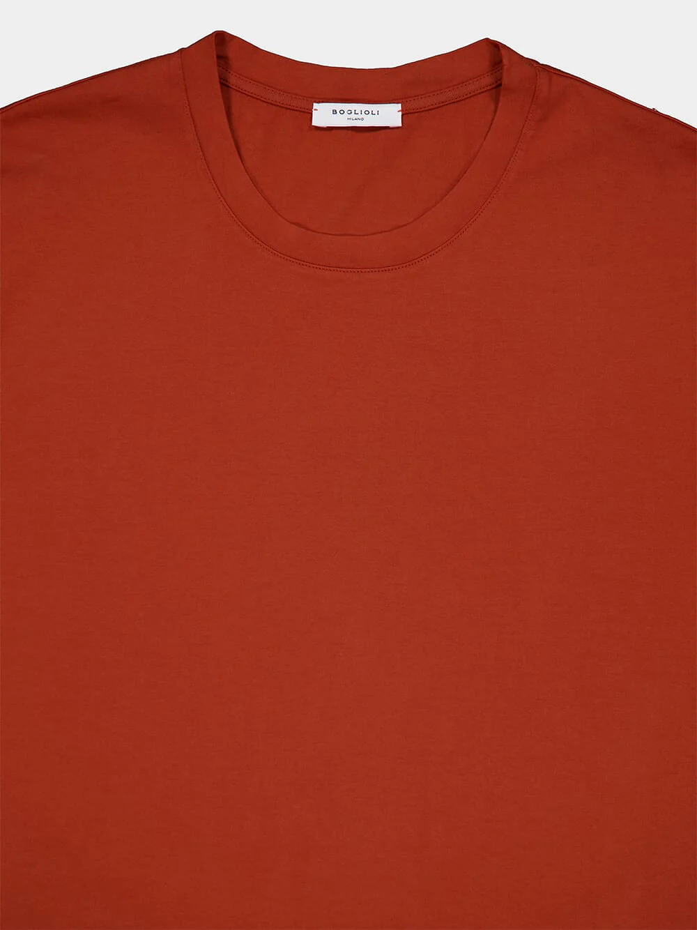 Rust Cotton Crew Neck T-Shirt - Image 3