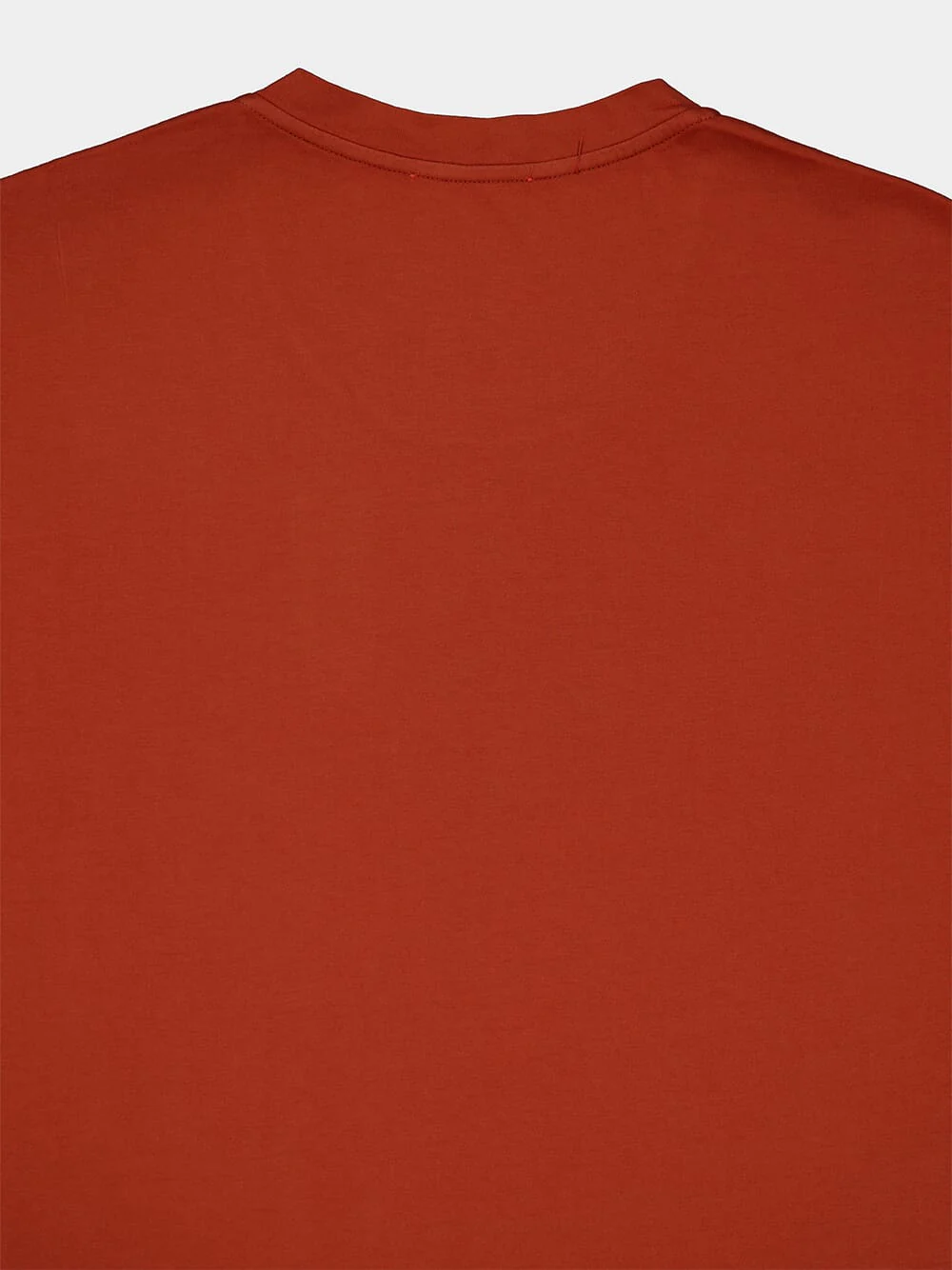 Rust Cotton Crew Neck T-Shirt - Image 4