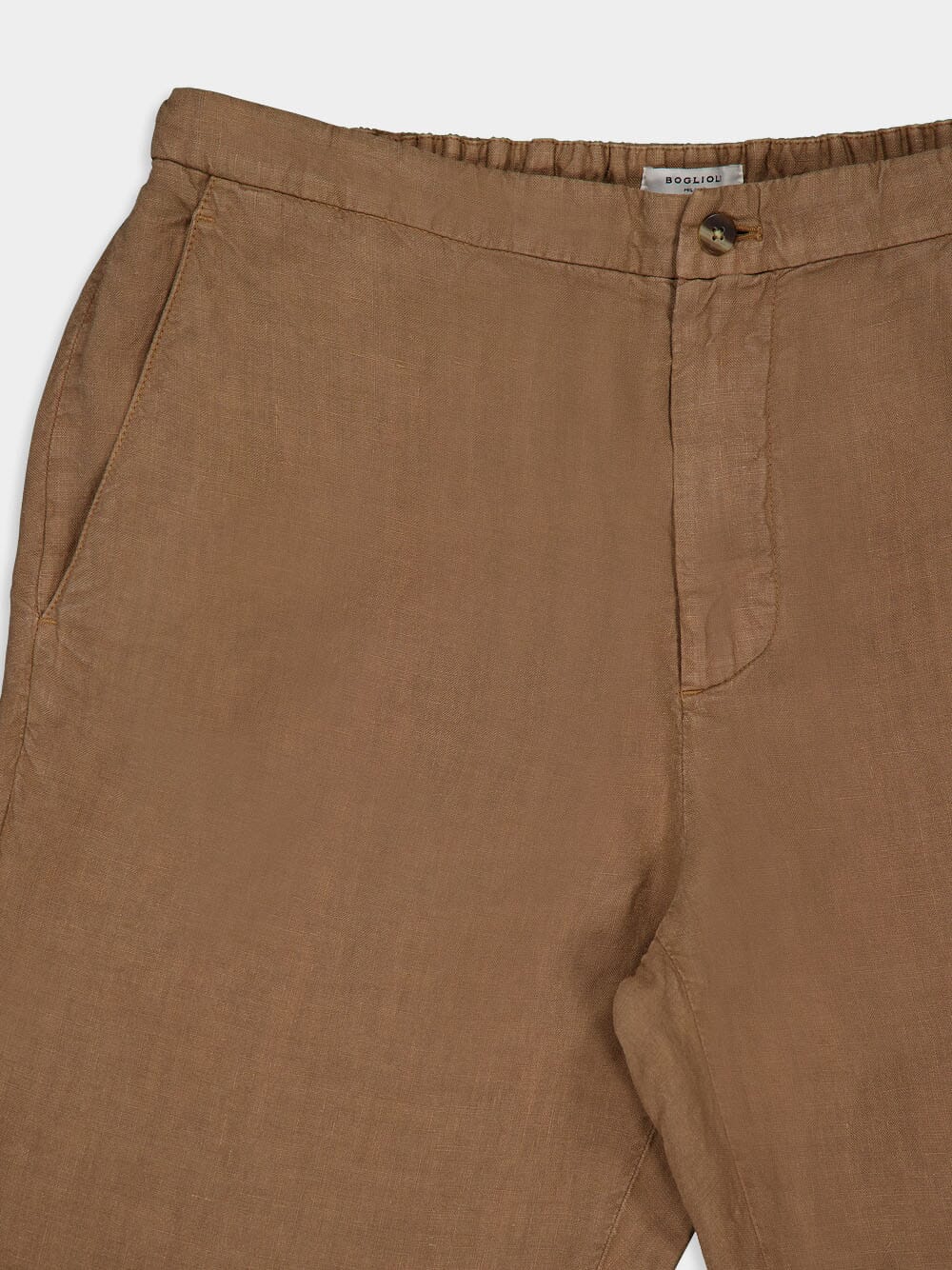 Sand Tailored Linen Trousers - Image 3